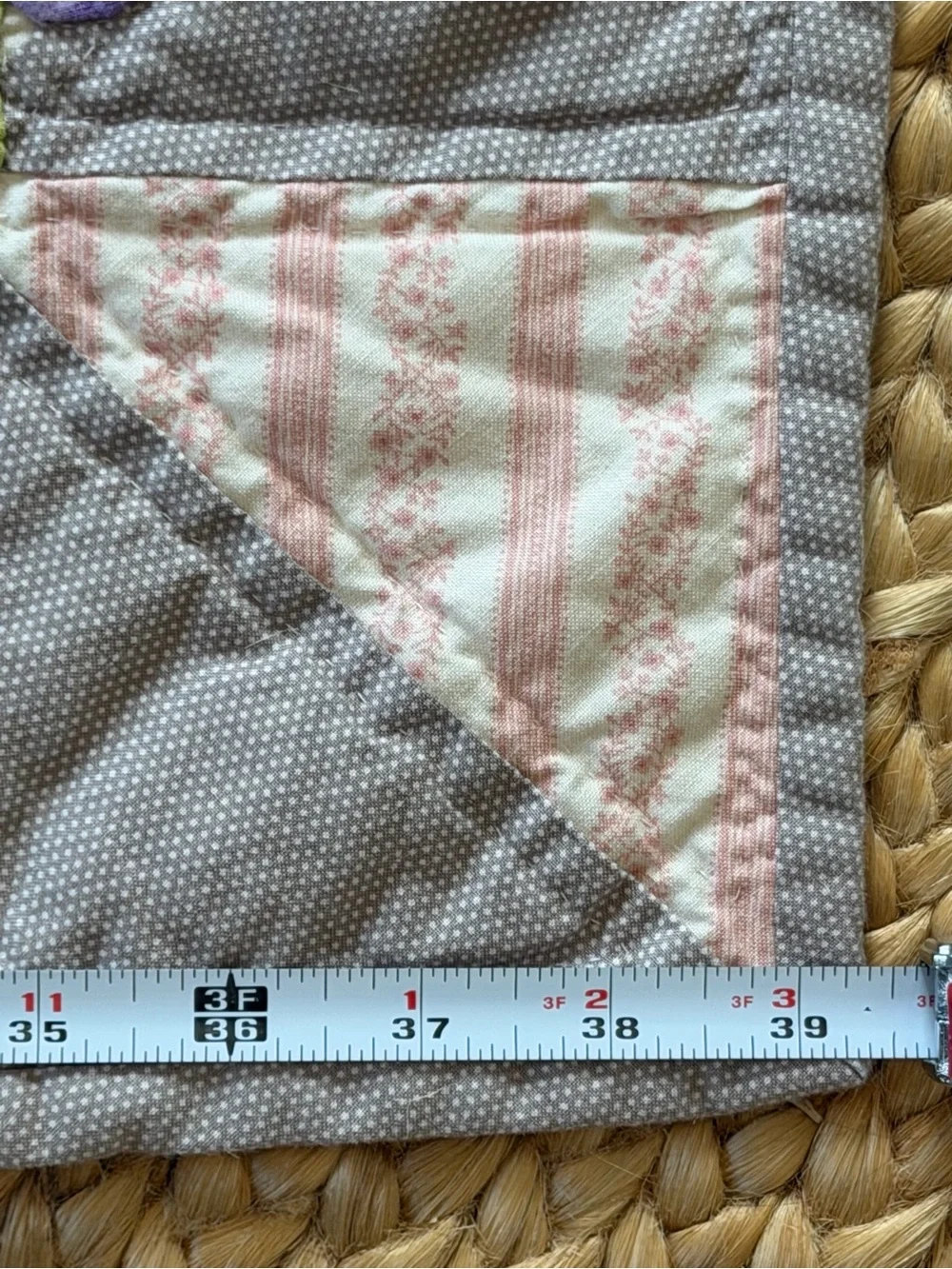 Handmade‎ Baby E is for Elephant Quilt or play blanket 50x39 Pink & Gray